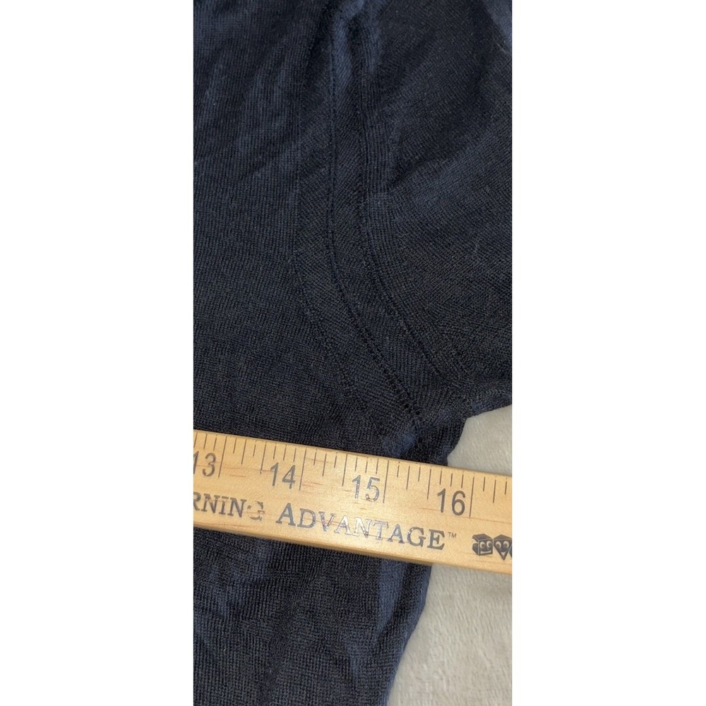 BURBERRY Turtleneck Women's S Black 100% Cashmere Belted Lightweight *flaw - Picture 11 of 14